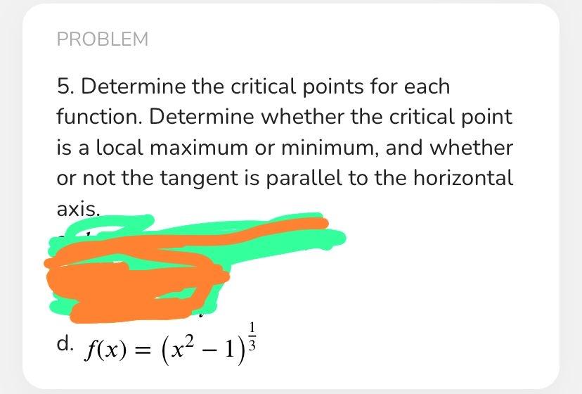 Solved PROBLEM5. ﻿Determine the critical points for each | Chegg.com