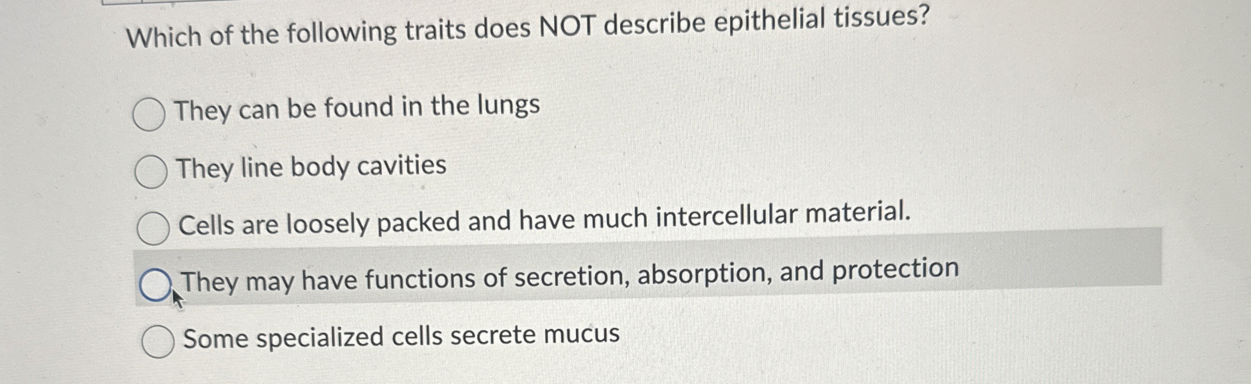 Solved Which of the following traits does NOT describe