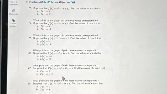 Solved In Problems 63 므-68므, see Objective 2 므. 63. Suppose | Chegg.com