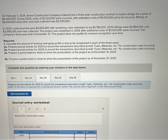 February 1 2024 Arrow Construction Company Entered Chegg Com   Image