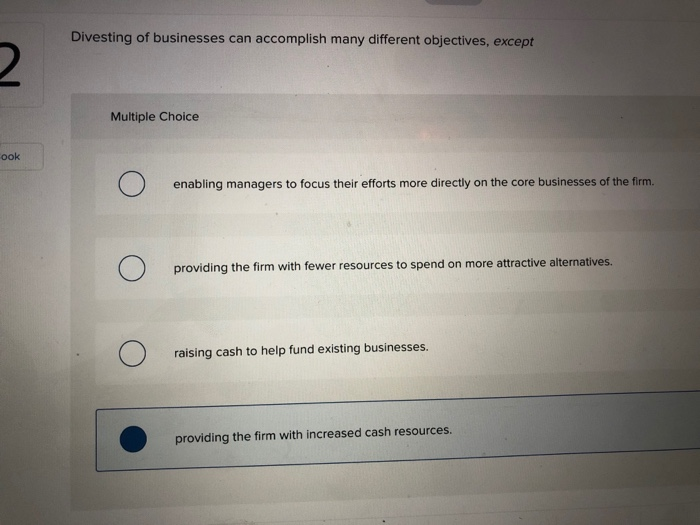 Divesting Of Businesses Can Acplish Many Different Chegg Divesting Of Businesses Can Acplish Many Different Chegg