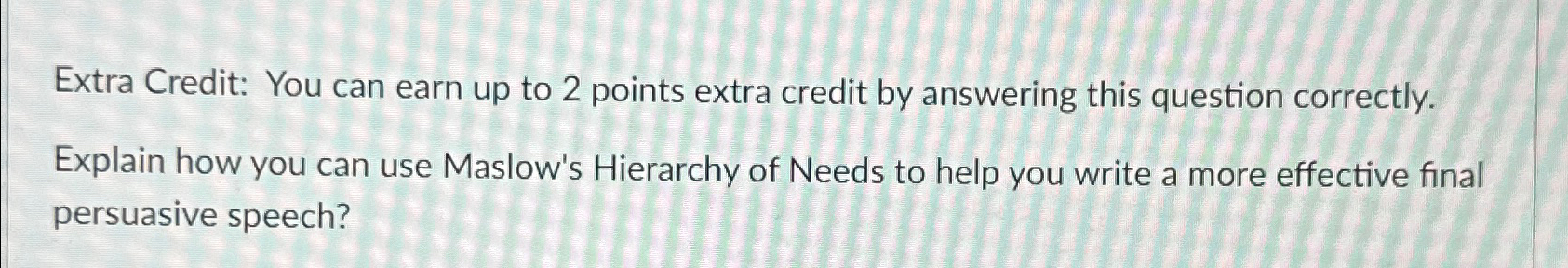 Solved Extra Credit: You can earn up to 2 ﻿points extra | Chegg.com