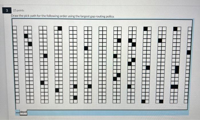 Draw the pick path for the following order using the | Chegg.com