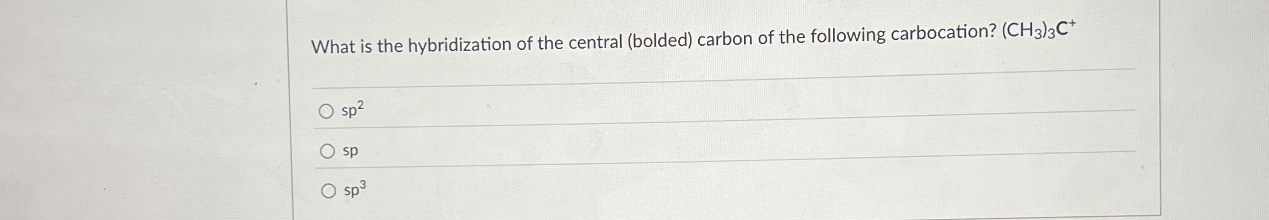 Solved What is the hybridization of the central (bolded) | Chegg.com