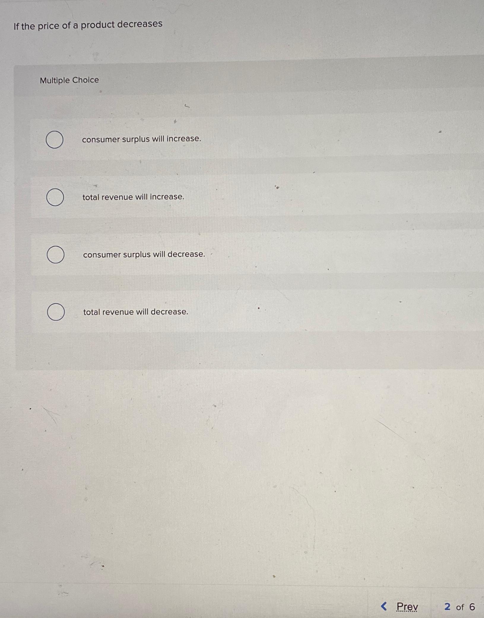 Solved If the price of a product decreasesMultiple | Chegg.com