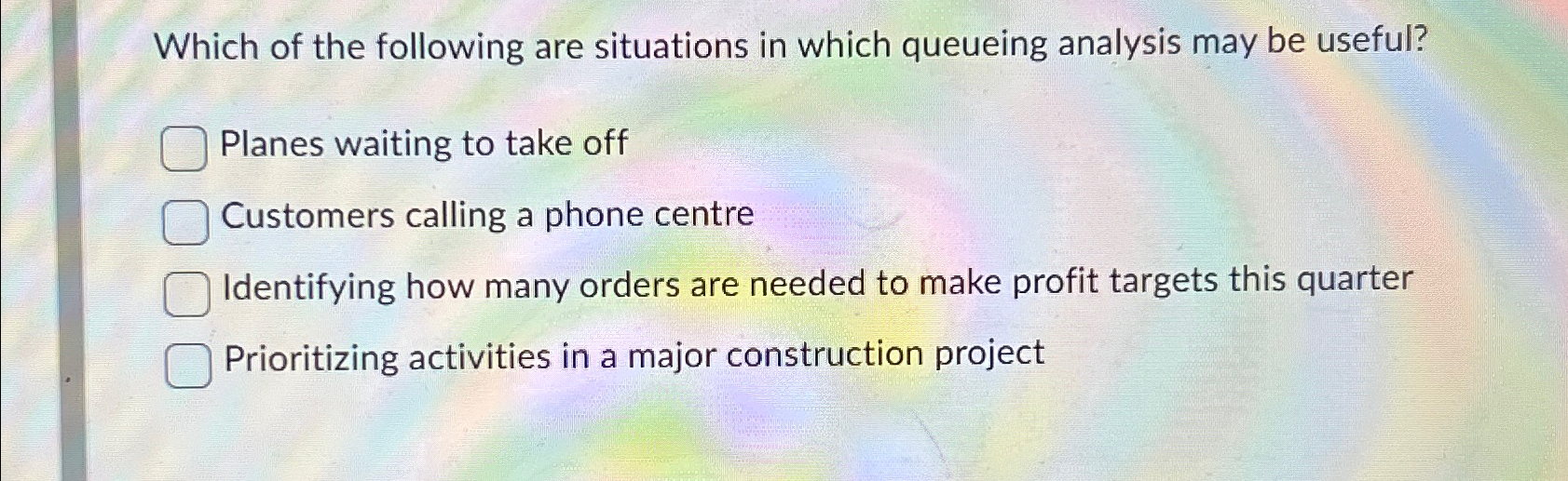 Solved Which of the following are situations in which | Chegg.com