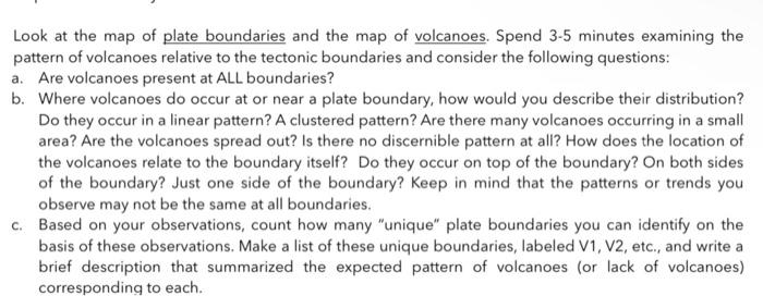 Solved Look at the map of plate boundaries and the map of | Chegg.com