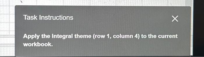 Solved Task Instructions X Apply the Integral theme row 1