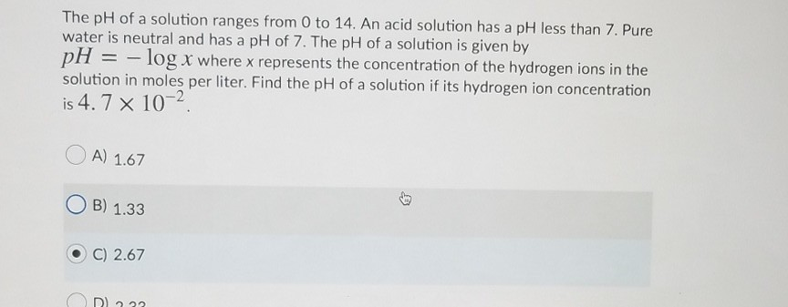 ph of a solution can range from 0 to 14