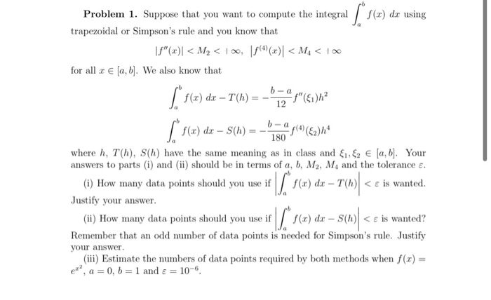 Solved Problem 1. Suppose that you want to compute the | Chegg.com