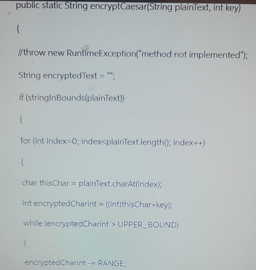 Solved public static boolean stringlnBounds (String | Chegg.com
