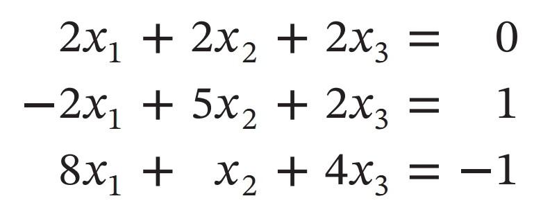 Solved 2xy + 2x2 + 2x3 = 0 – 2x1 + 5x2 + 2x3 = 1 8x1 + x2 + | Chegg.com