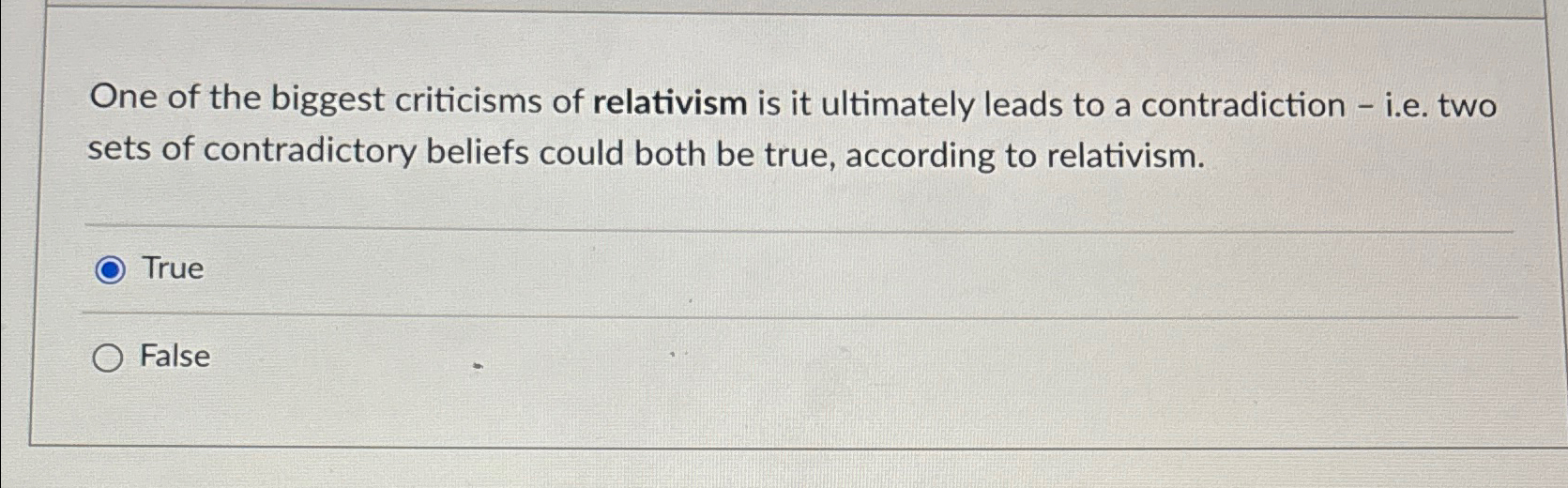 Solved One of the biggest criticisms of relativism is it | Chegg.com
