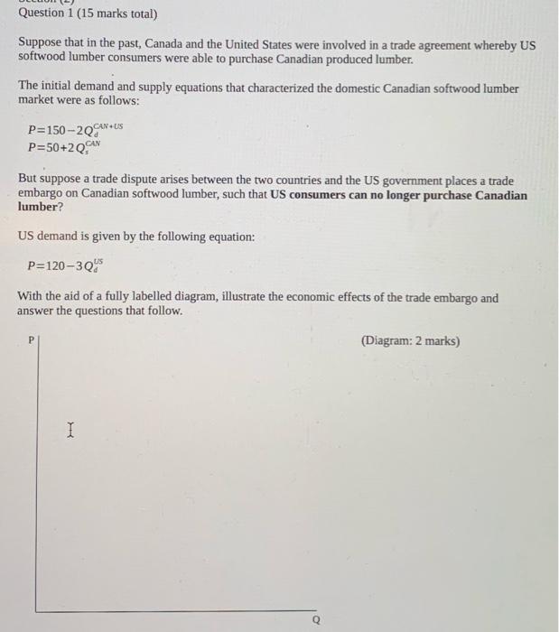 Solved Question 1 (15 marks total) Suppose that in the past, | Chegg.com