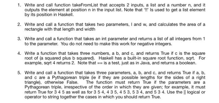 Solved 1. Write and call function takeFromList that accepts | Chegg.com