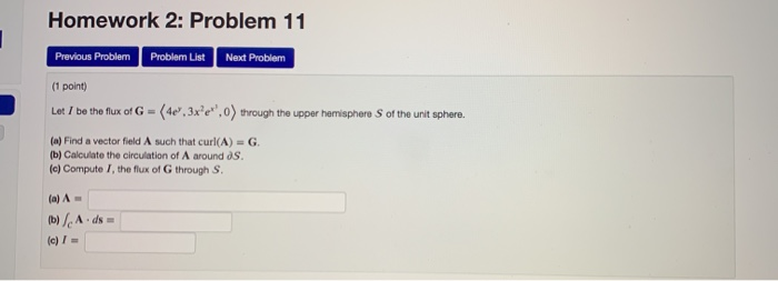 Solved Homework 2: Problem 11 Previous Problem Problem List | Chegg.com