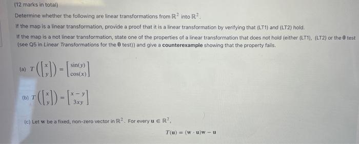 Solved Determine whether the following are linear | Chegg.com