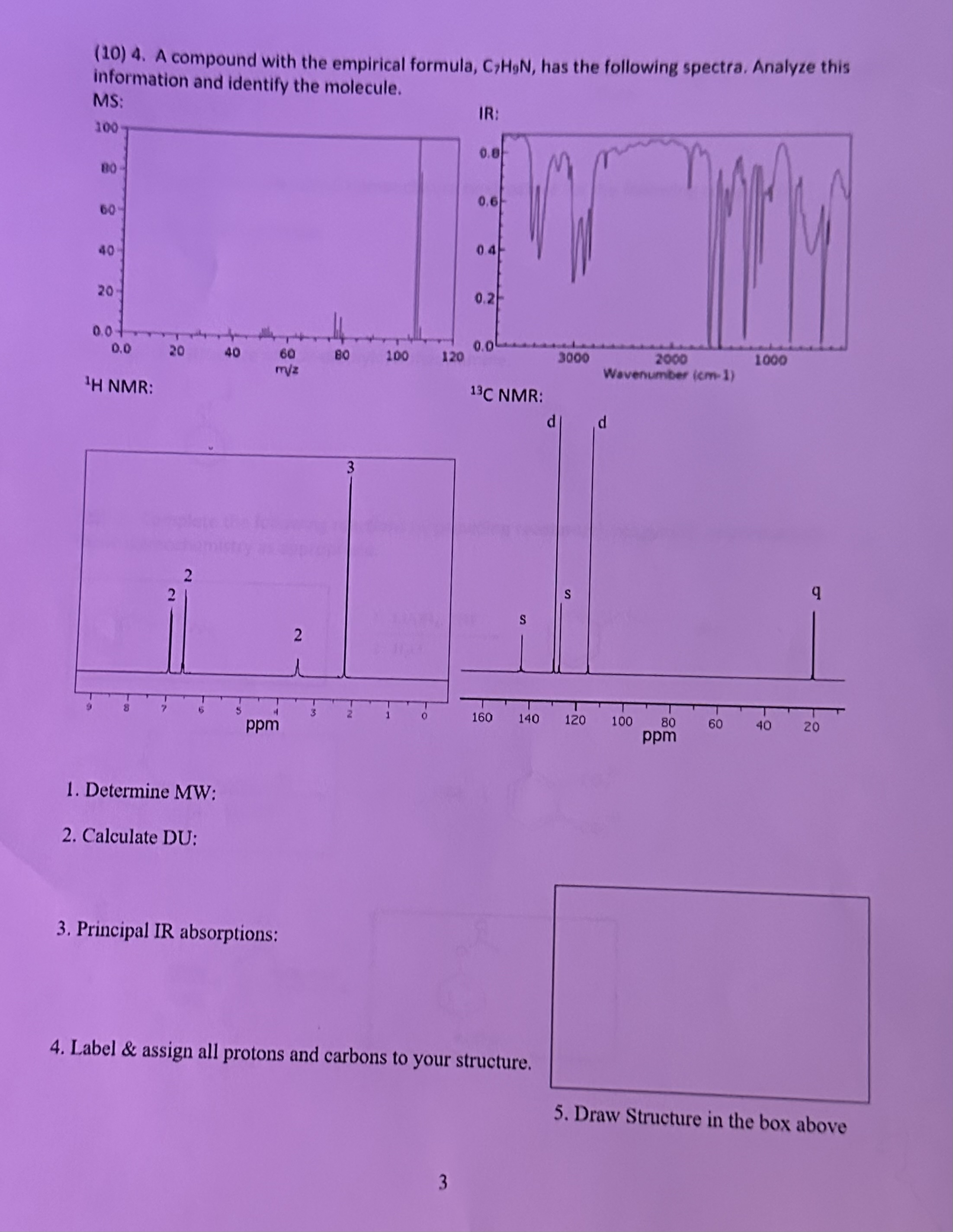 Solved (10) 4. ﻿A compound with the empirical formula, | Chegg.com