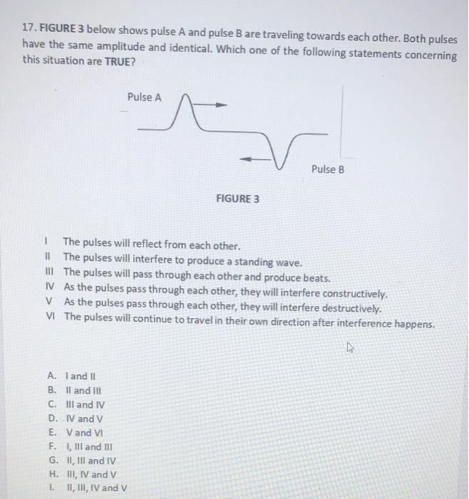 Solved 17. FIGURE 3 Below Shows Pulse A And Pulse B Are | Chegg.com