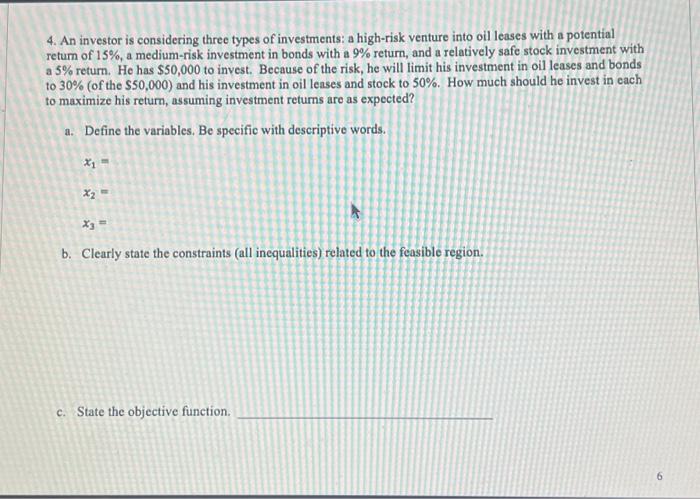 Solved d. Set up the initial simplex matrix needed to solve | Chegg.com