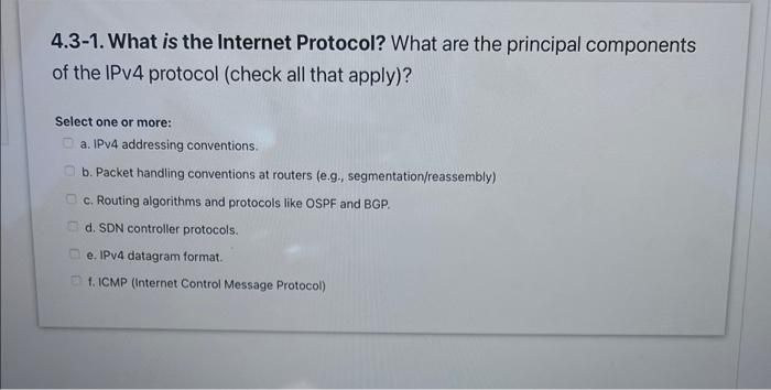 What is the Internet Protocol?