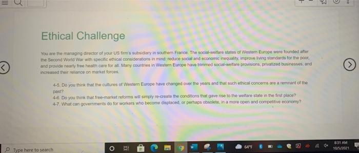 Solved III Ethical Challenge You are the managing director | Chegg.com