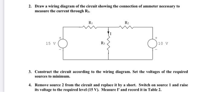 Solved 2 Draw A Wiring Diagram Of The