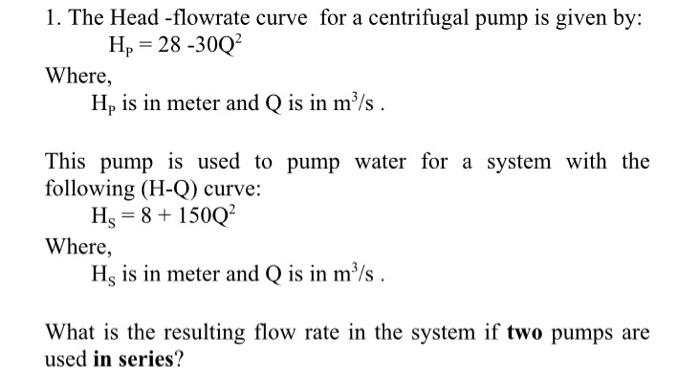 Solved Please note that there are 2 PUMPS and that they are | Chegg.com