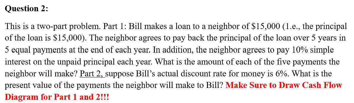 Solved Question 2:This is a two-part problem. Part 1: Bill | Chegg.com