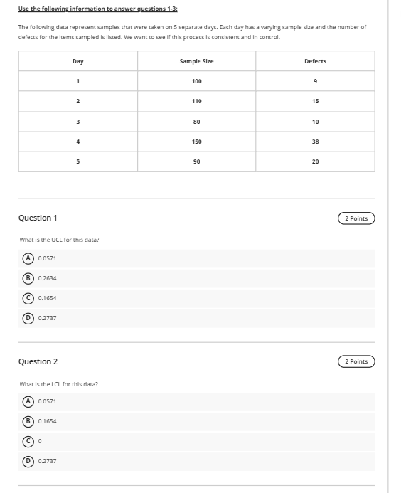 Solved Use the following information to ﻿answer questions | Chegg.com