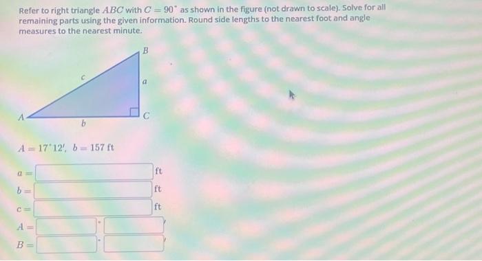 Solved Refer to right triangle ABC with C = 90° as shown in | Chegg.com