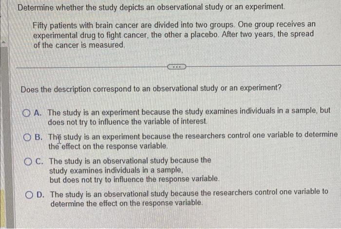 solved-determine-whether-the-study-depicts-an-observational-chegg