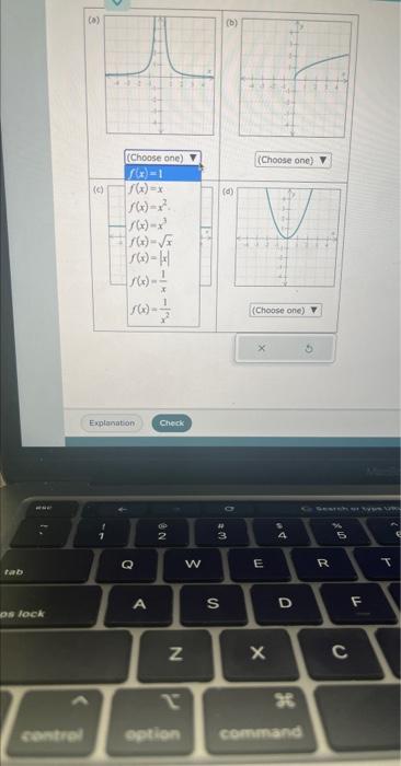 Solved For Each Graph, Choose The Function That Best | Chegg.com