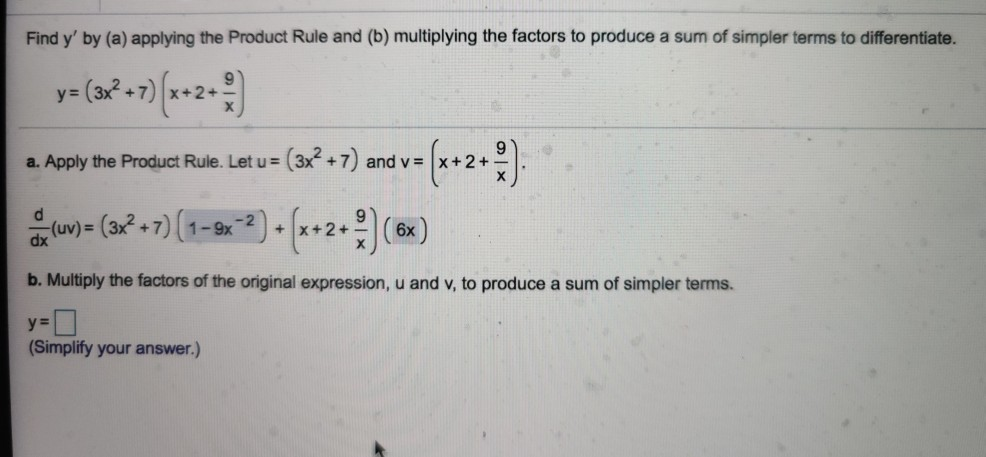 Solved Find Y' By (a) Applying The Product Rule And (b) | Chegg.com