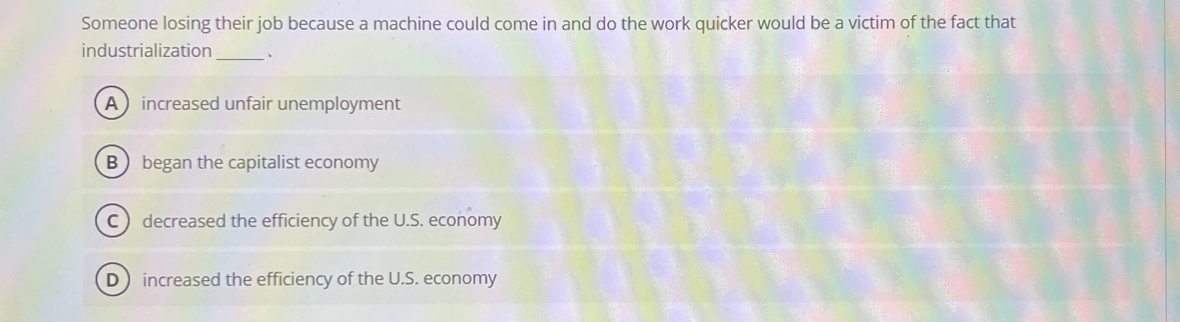 Solved Someone losing their job because a machine could come