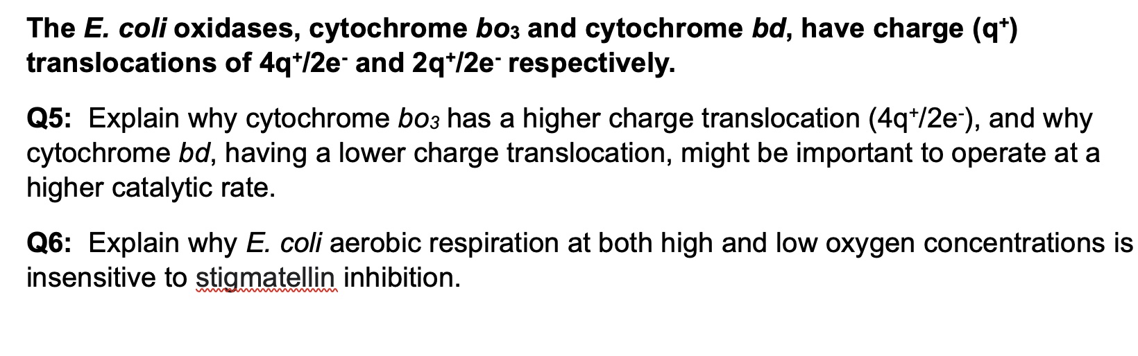 Solved The E. ﻿coli Oxidases, Cytochrome Bo ?3 ﻿and 