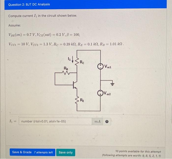 Solved Compute current I1 in the circuit shown below. | Chegg.com