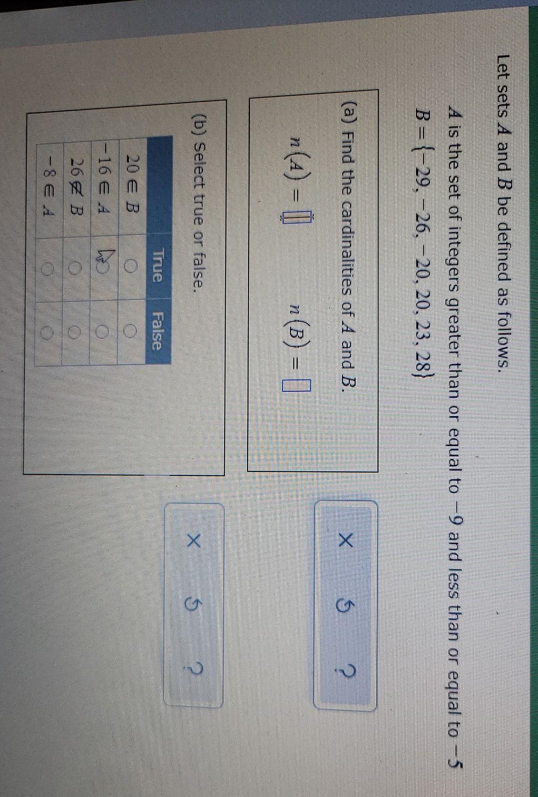 Solved Let Sets A And B Be Defined As Follows. A Is The Set | Chegg.com