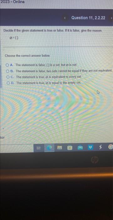Solved Decide if the given statement is true or false. If it | Chegg.com