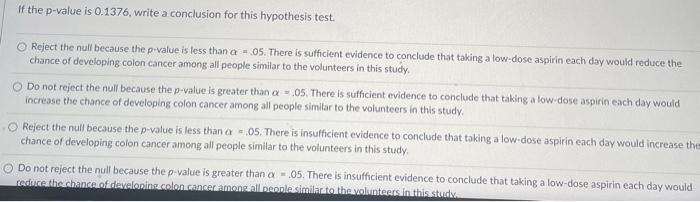 Solved A researcher conducted a medical study to investigate | Chegg.com