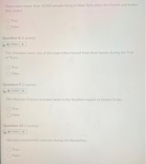 ♍ Which statement about the trail of tears is false