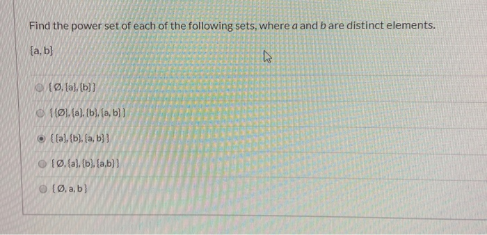 Solved Find The Power Set Of Each Of The Following Sets, | Chegg.com