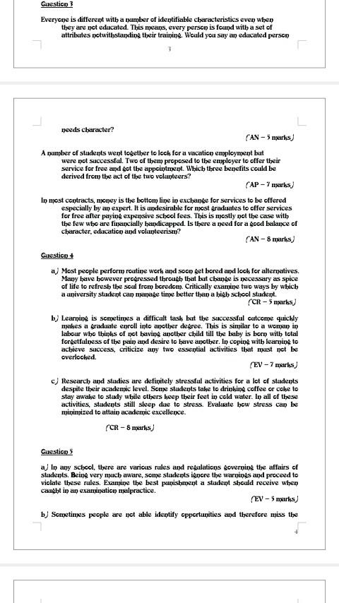 Question 3 Everyone Is Different With A Number Of Chegg Com