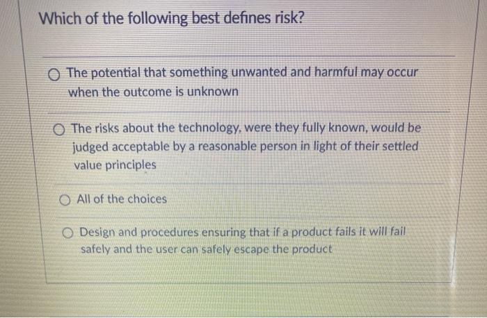 solved-which-of-the-following-best-defines-risk-the-chegg