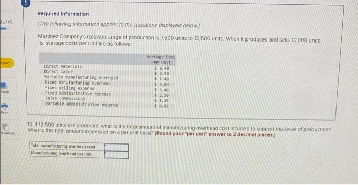 Solved Required Information The following information | Chegg.com