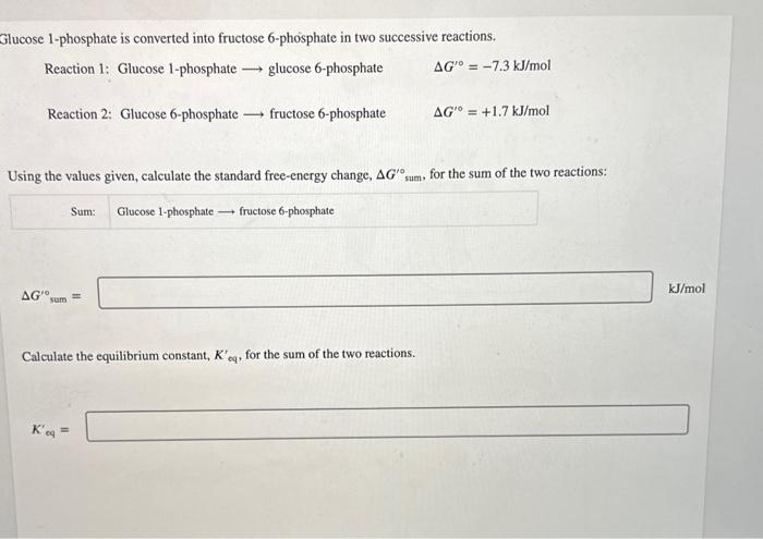 Solved Glucose 1-phosphate is converted into fructose | Chegg.com