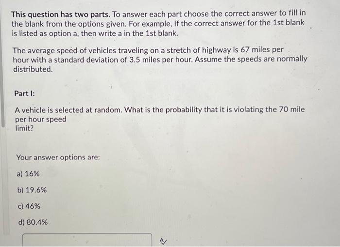 Solved This Question Has Two Parts. To Answer Each Part | Chegg.com