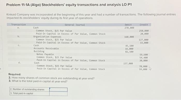 solved-problem-11-1a-algo-stockholders-equity-chegg