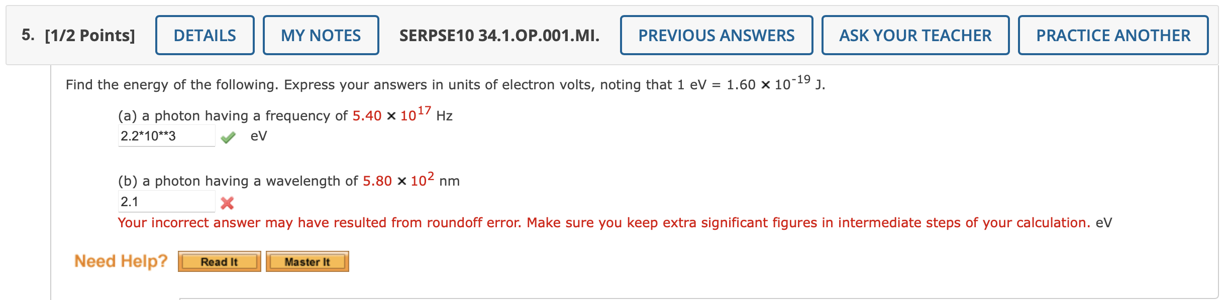 Solved LOOKING FOR AN ANSWER FOR PART BFind the energy of | Chegg.com