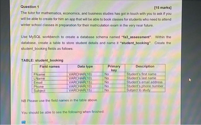 Solved Question 1 [15 marks] The tutor for mathematics, | Chegg.com